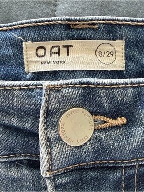 OAT Light Blue Straight-Leg Women’s Jeans ankle length